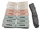 Set De Pinzas X 16 Para Ropa Con Cuerda - Miniatura 4