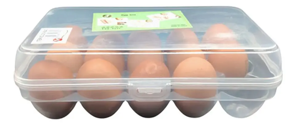 Cubeta Organizadora De Huevos X15 Con Tapa 2