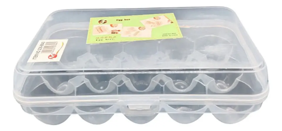 Cubeta Organizadora De Huevos X15 Con Tapa 4