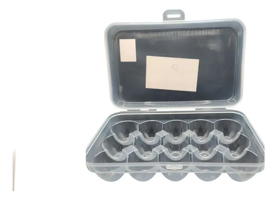 Cubeta Organizadora De Huevos X15 Con Tapa 5