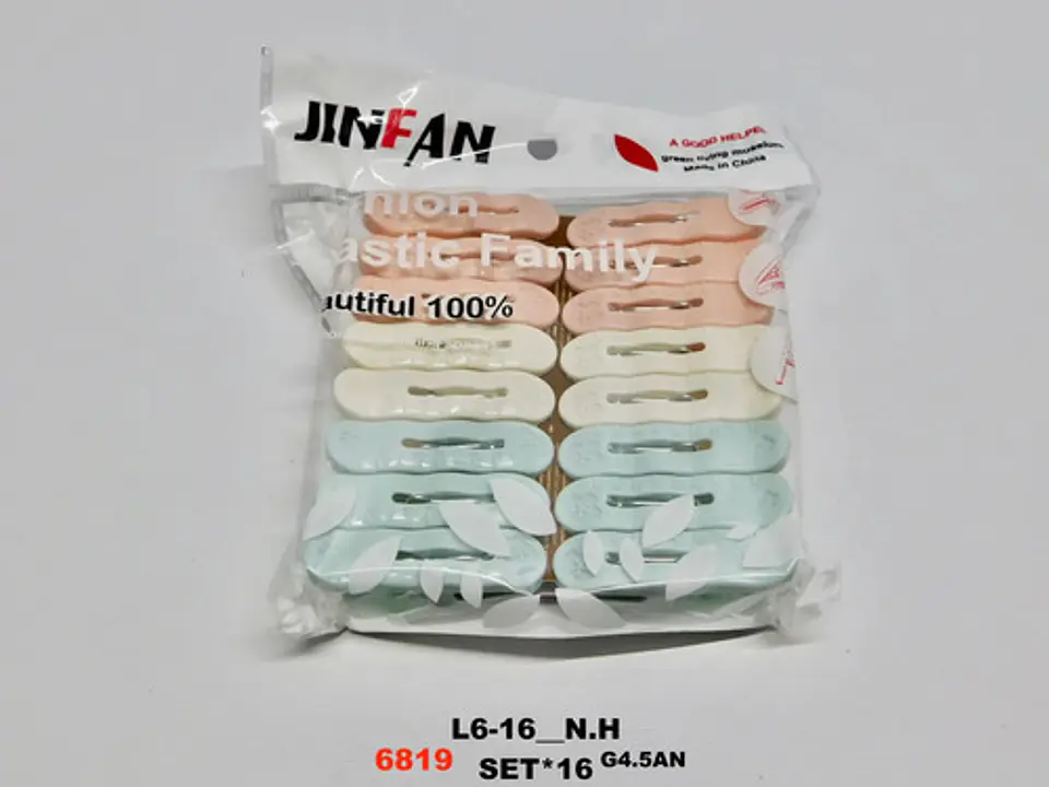 Set de Pinzas Plásticas Multicolor x16  Prácticas 6