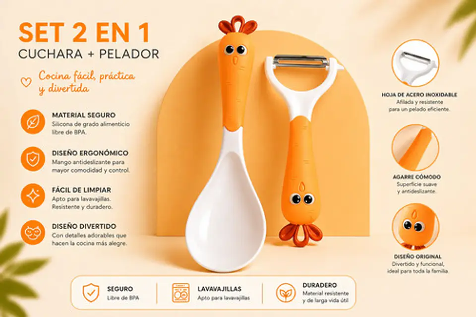 Pack Set 2 En 1 Kitchen Fun: Cocina Con Estilo Y Diversión 2