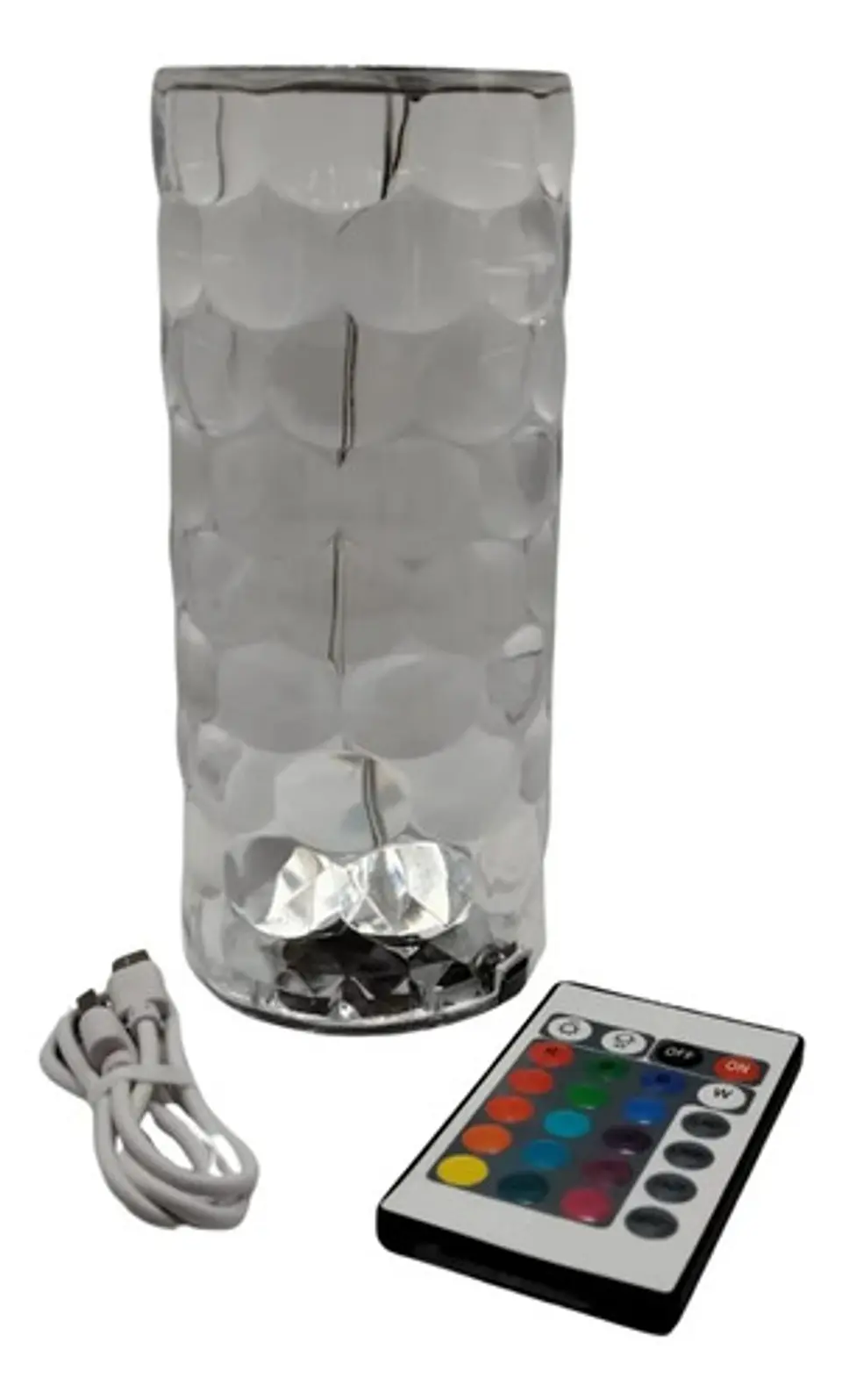 Lámpara Led Decorativa Tipo Cristalmulticolo Control Remoto 1