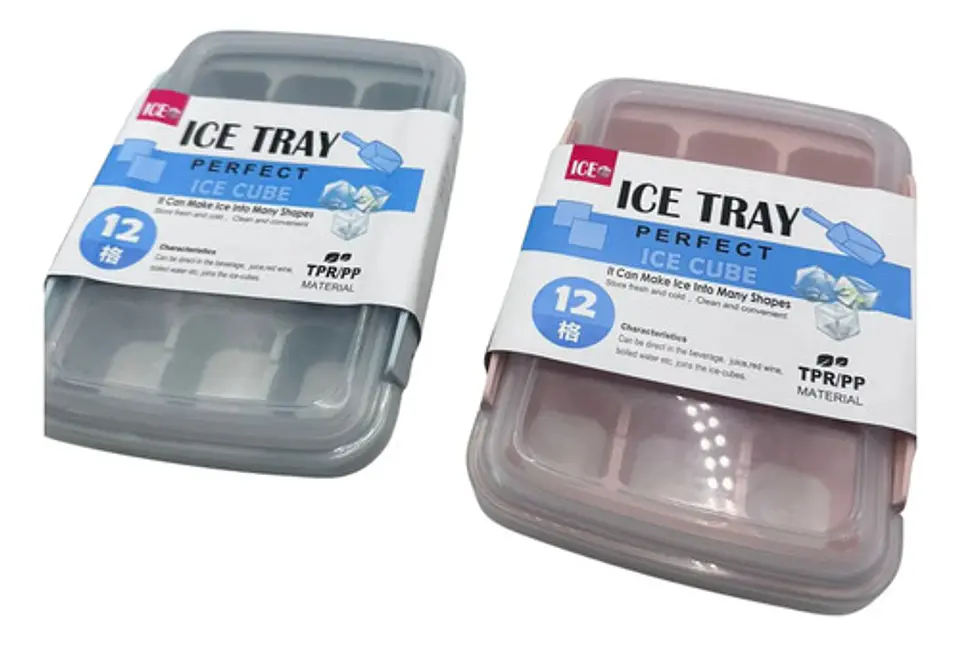 Molde De Hielo 13 Espacios Con Tapa Plástica Fácil Uso Hogar 2