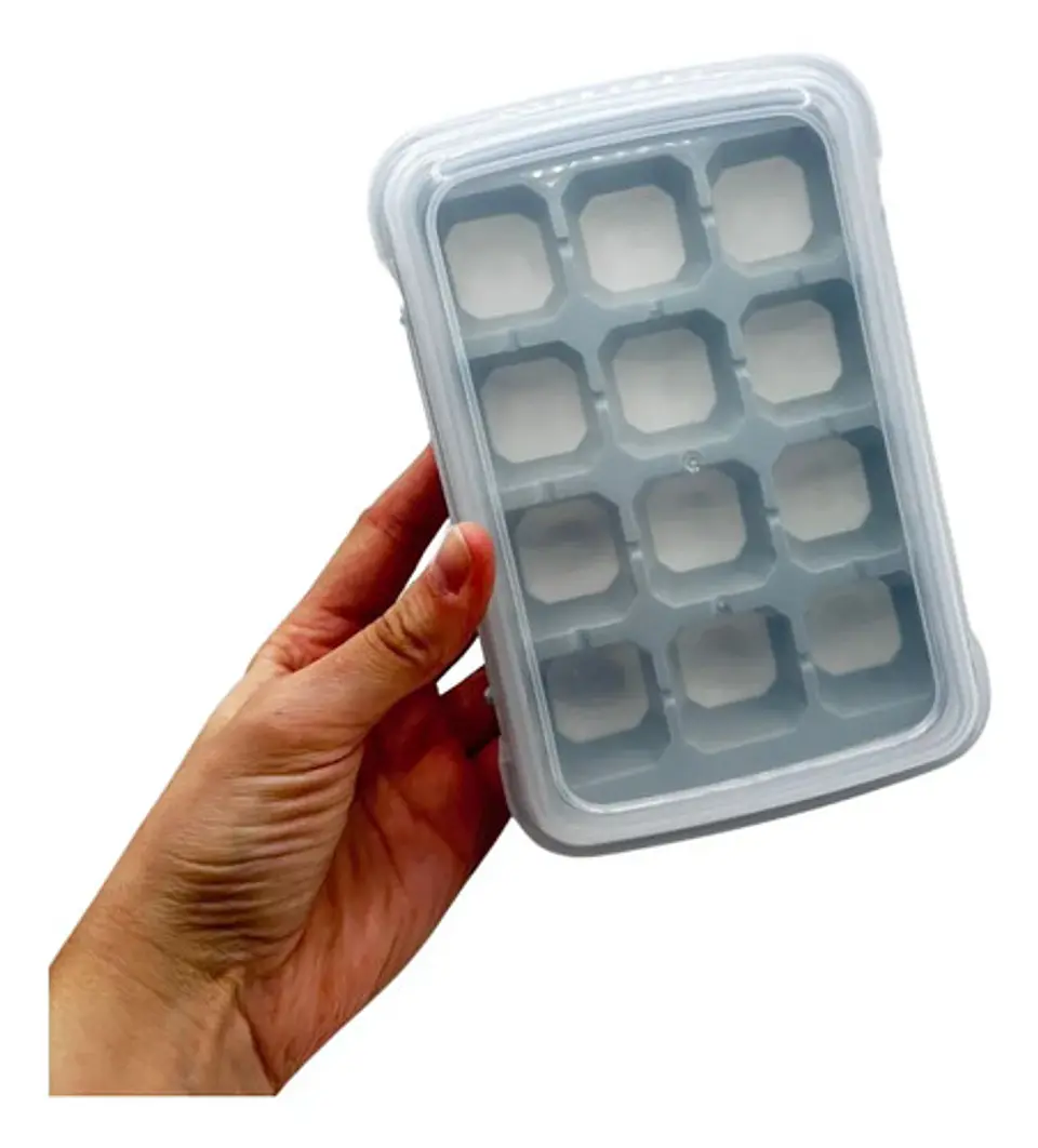 Molde De Hielo 13 Espacios Con Tapa Plástica Fácil Uso Hogar 4