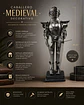 Figura Decorativa Caballero Medieval Hecha De Metal - Miniatura 2