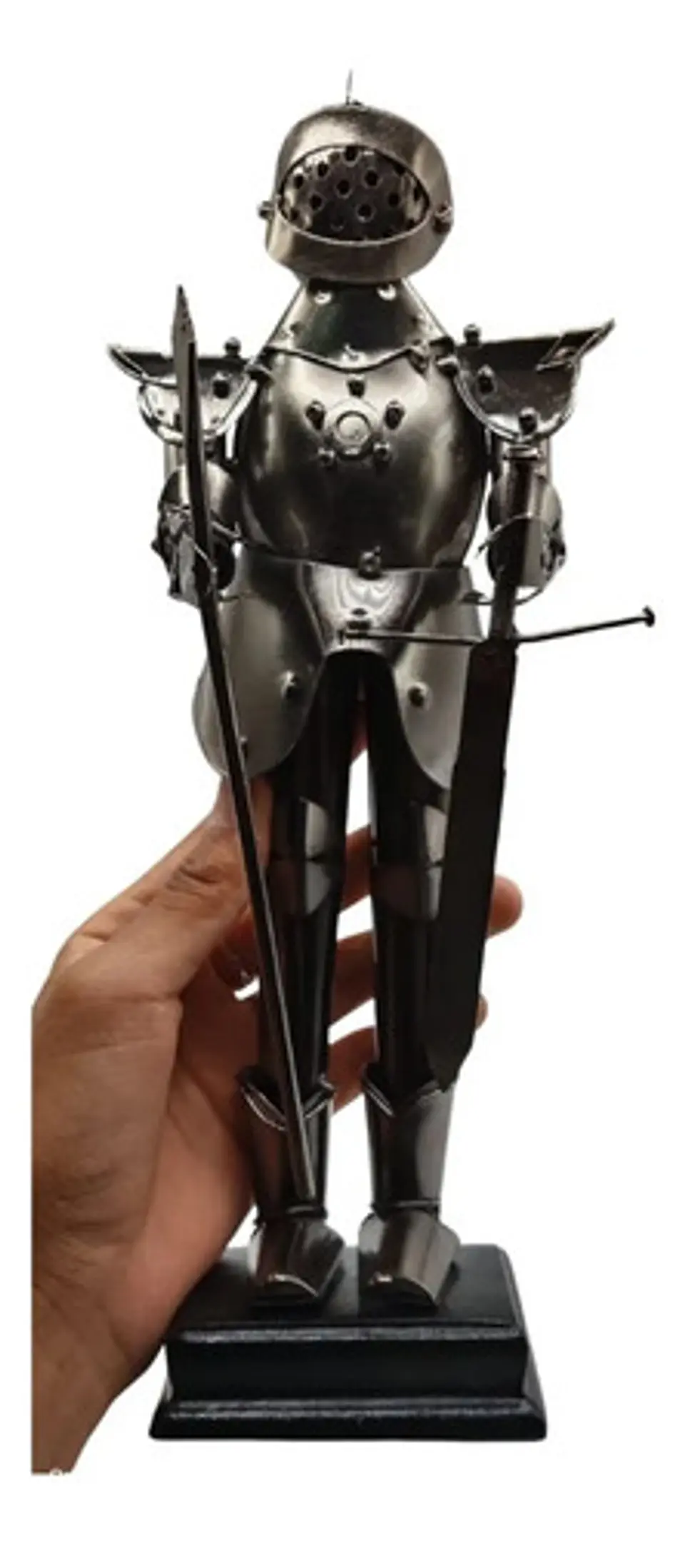 Figura Decorativa Caballero Medieval Hecha De Metal 4
