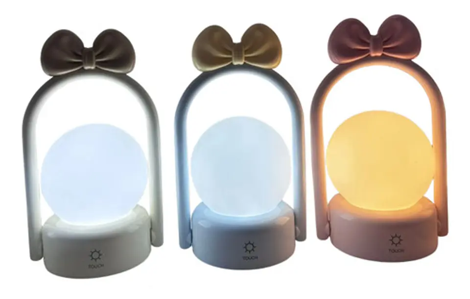 Lámpara Moño Decorativa Led 3 Tonos Diseño Cute Moderno 1