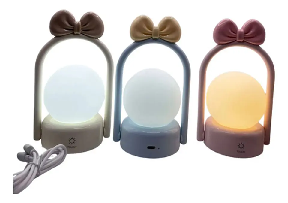 Lámpara Moño Decorativa Led 3 Tonos Diseño Cute Moderno 4