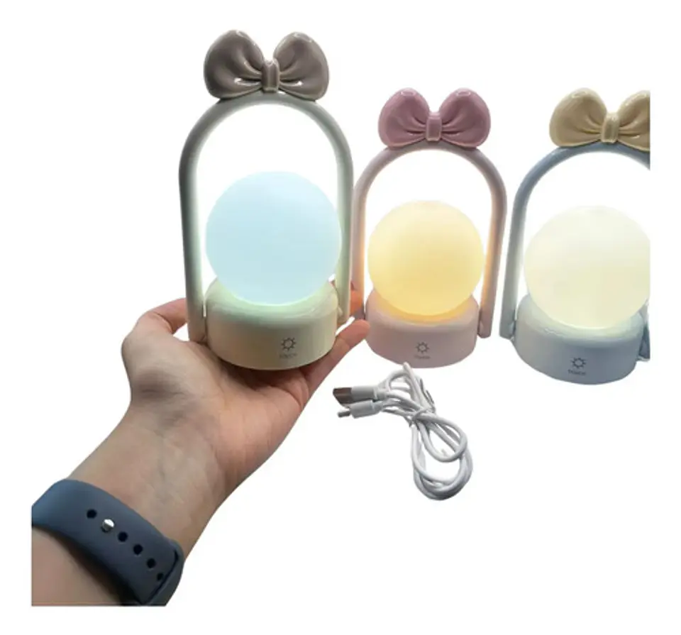 Lámpara Moño Decorativa Led 3 Tonos Diseño Cute Moderno 5