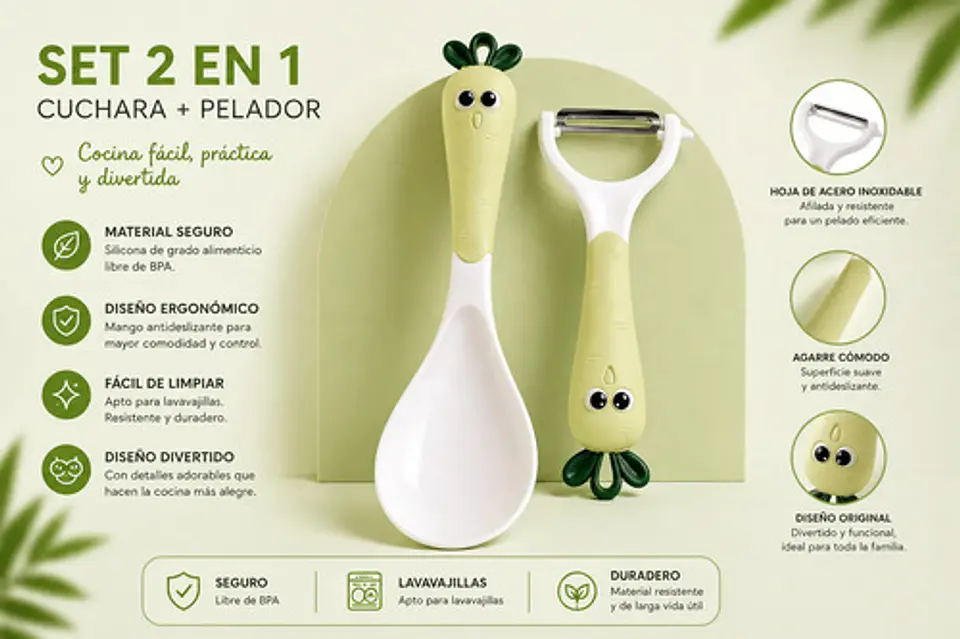 Pack Set 2 En 1 Kitchen Fun: Cocina Con Estilo Y Diversión 2