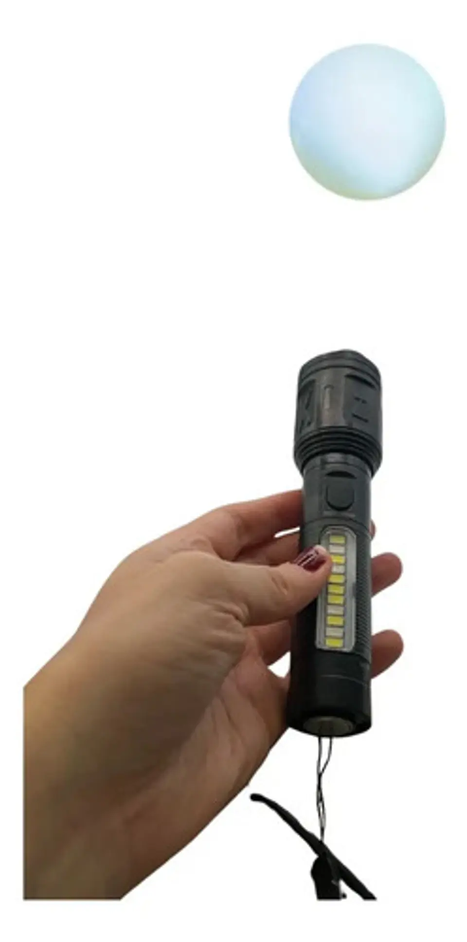 Linterna Recargable Portátil Led Con Zoom Ajustable 5