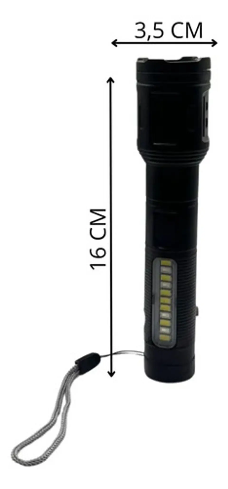Linterna Recargable Portátil Led Con Zoom Ajustable 9