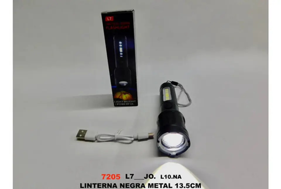 Linterna Recargable Portátil Led Con Zoom Ajustable 10