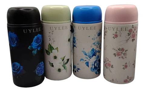 Termo Premium Floral Uylee 280 Ml Varios Colores