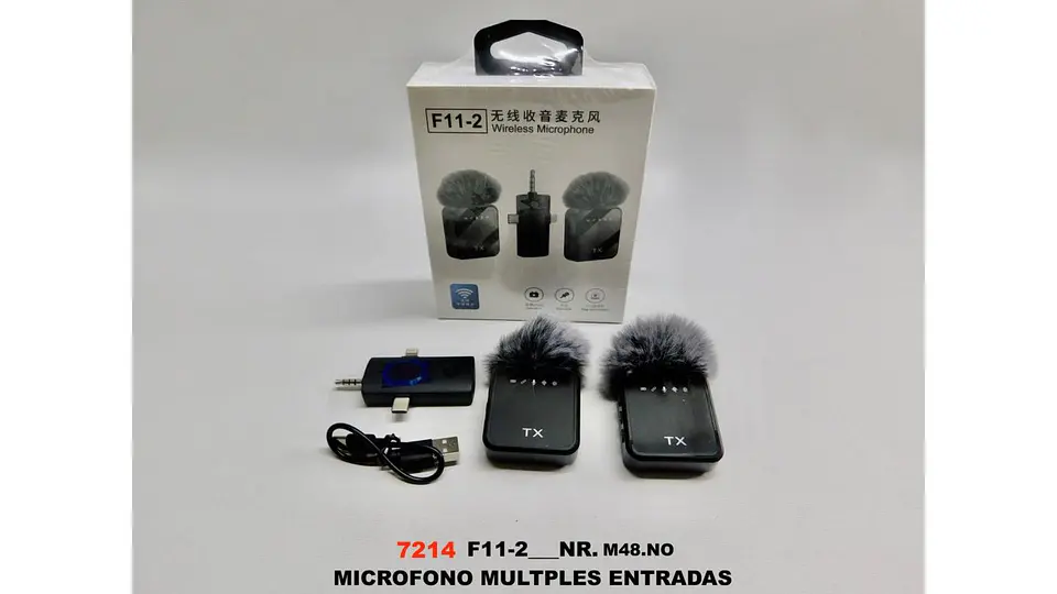Micrófono Duo Inalámbrico Multi Entrada Premium 6