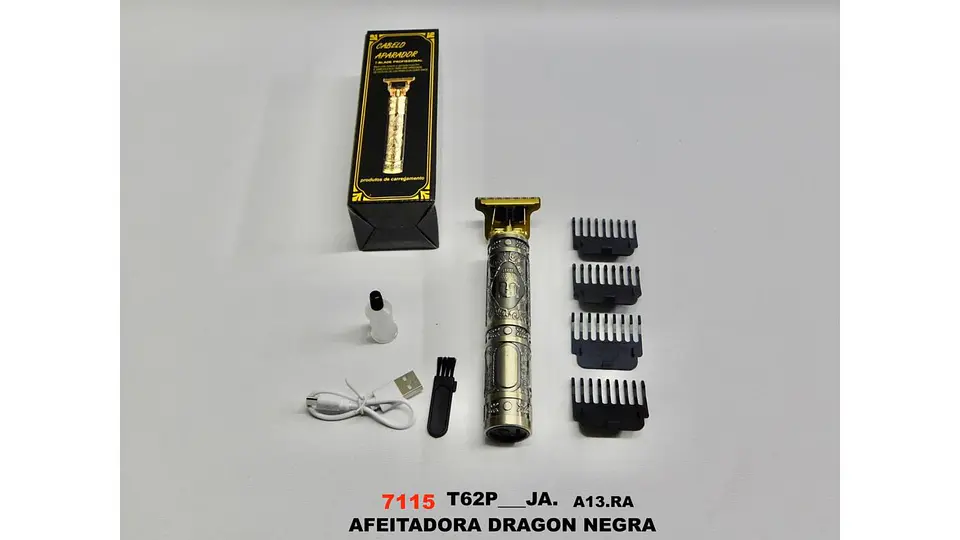 Afeitadora Dragon Gold Profesional Recargable Usb 7