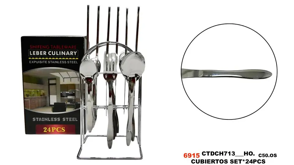 Set De Cubiertos Royal Premium 24 Piezas Acero Inoxidable 6