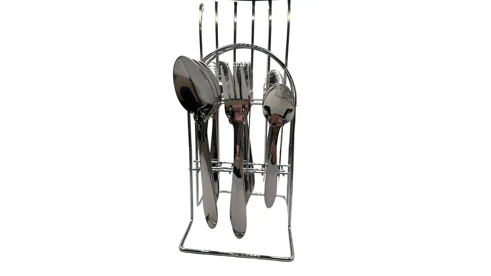 Set De Cubiertos Silver Home 24 Piezas Con Base Elegante 2