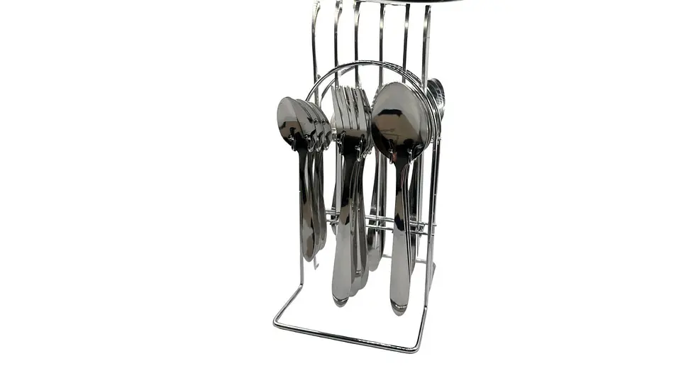 Set De Cubiertos Silver Home 24 Piezas Con Base Elegante 6