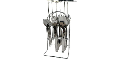 Set De Cubiertos Elegance Steel 24 Piezas Con Base