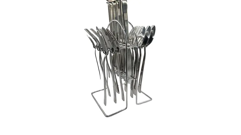 Set De Cubiertos Elegance Steel 24 Piezas Con Base 2