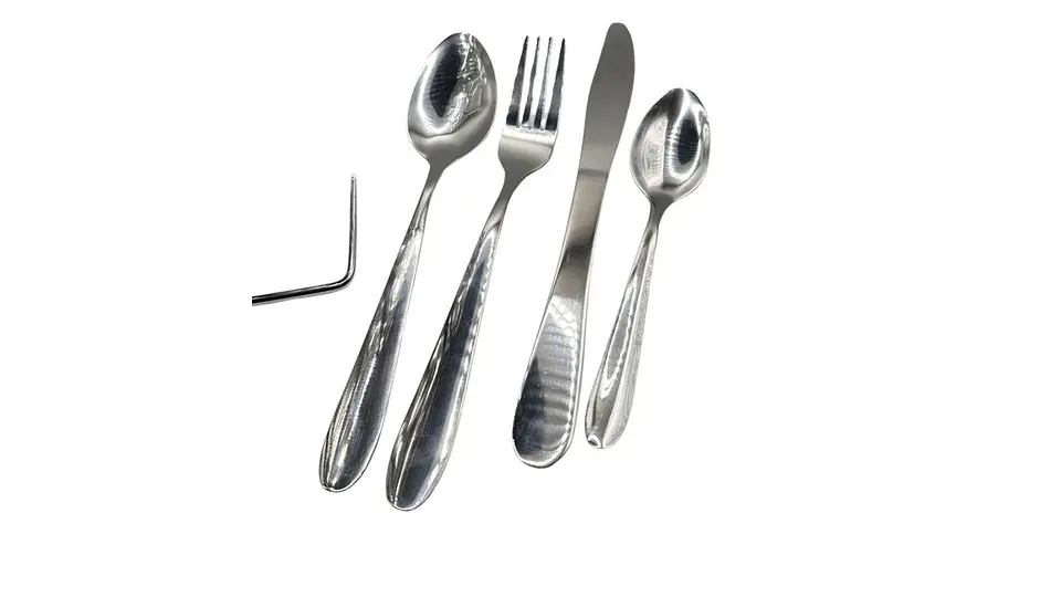Set De Cubiertos Elegance Silver 24 Piezas Con Base 2