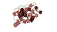 Llavero Lucky Dice Brillo Glam Rosado Fashion Chic - Miniatura 3