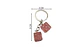 Llavero Lucky Dice Brillo Glam Rosado Fashion Chic - Miniatura 5