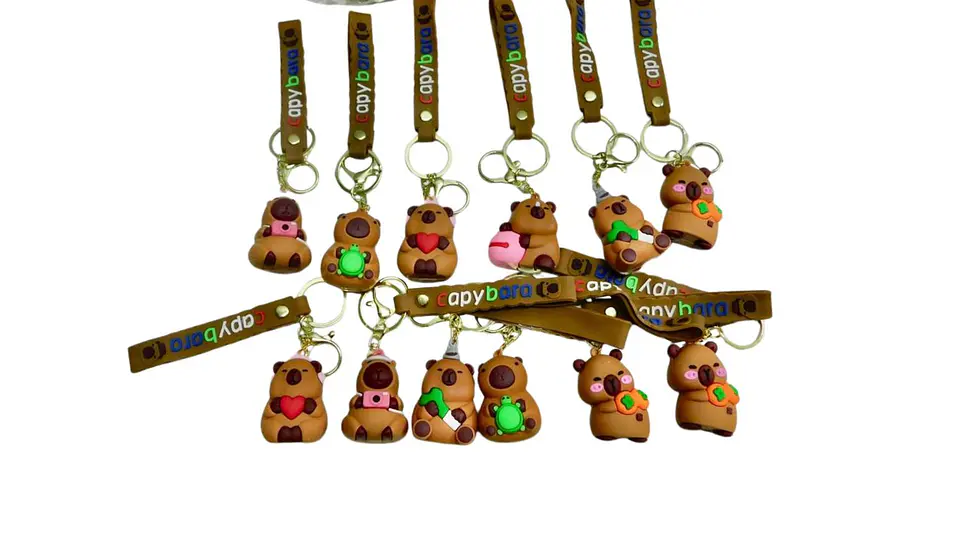 Llavero Capibara Cute Friends Caucho Collection X12 1