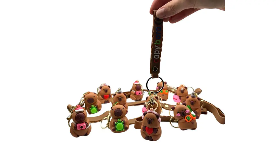 Llavero Capibara Cute Friends Caucho Collection X12 5