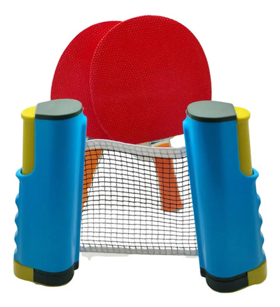 Kit Malla Adaptable + Ping Pong Raquetas Deporte Raqueta Red 1