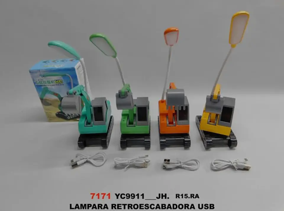Excavadora Decorativa Con Lámpara Led Ideal Para Regalo 7
