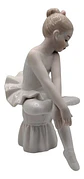 Bailarina De Ballet En Porcelana Blanca Elegante Para Regalo - Miniatura 3