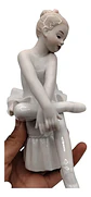 Bailarina De Ballet En Porcelana Blanca Elegante Para Regalo - Miniatura 5