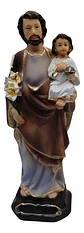 San José Y El Niño Jesús | Fe, Protección Y Bendición Azul Marino - Miniatura 1