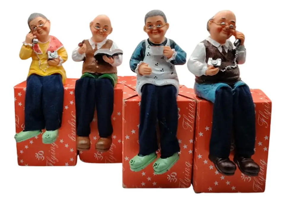 Set De Abuelitos Decorativos Sentados  Encanto Y Ternura 1