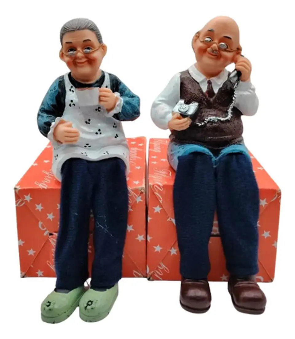 Set De Abuelitos Decorativos Sentados  Encanto Y Ternura 2