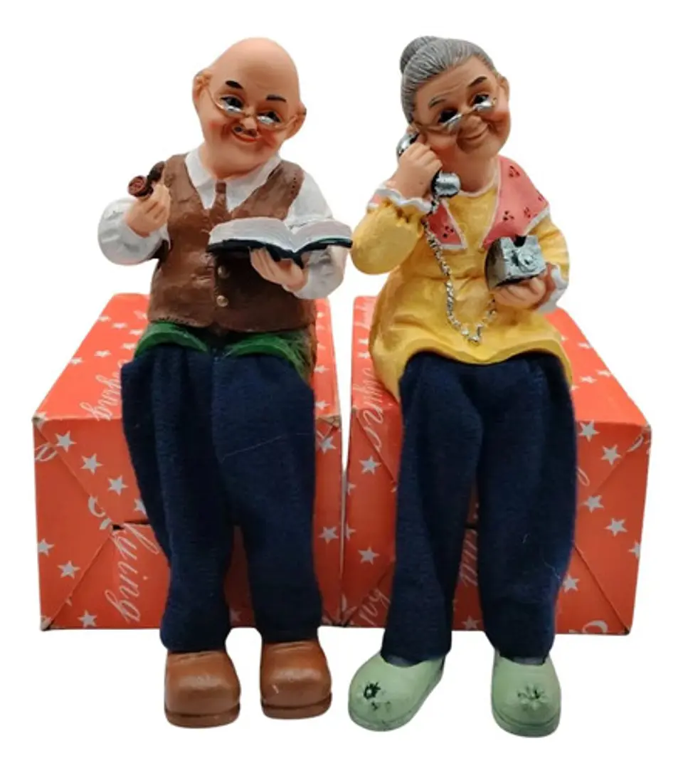 Set De Abuelitos Decorativos Sentados  Encanto Y Ternura 4