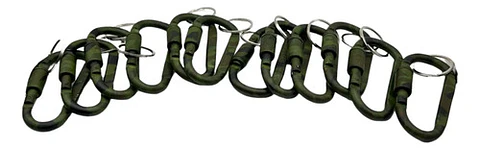Mosquetón Camuflado Explorer Gear Premium Collection X12 Verde Oscuro