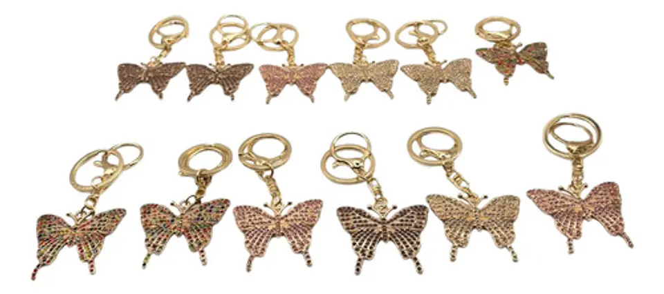 Llavero Elegance Butterfly Luxury Shine Oro  X12 4