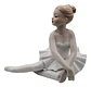 Figura Artística De Bailarina En Porcelana Blanca Premium - Miniatura 1