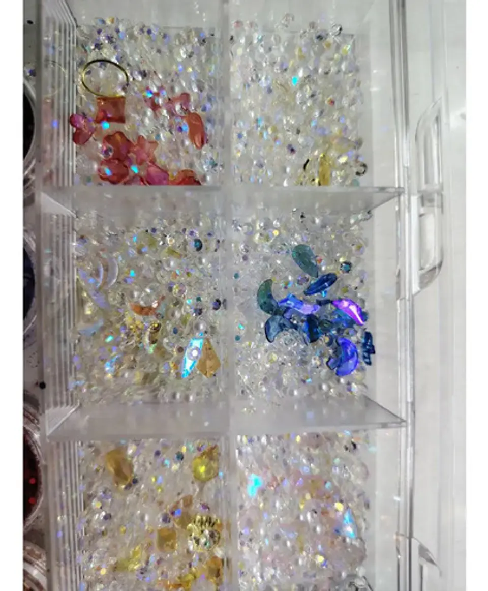 Kit Decoración Para Uñas Nail Art Cristales Glitter Accesori Multicolor 4