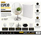 Espejo Individual Decorativo Base Redonda Plateada - Miniatura 2