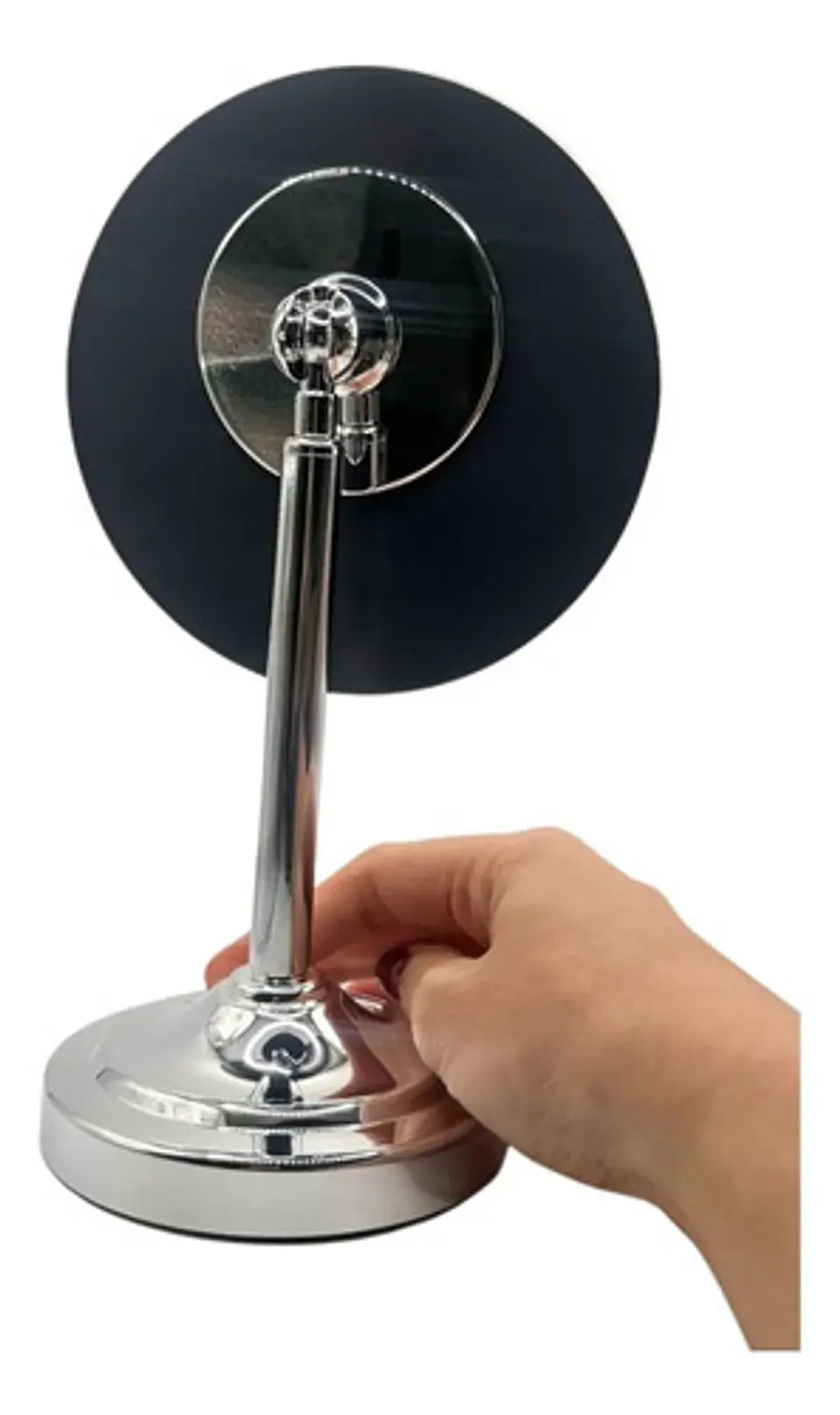 Espejo Individual Decorativo Base Redonda Plateada 3