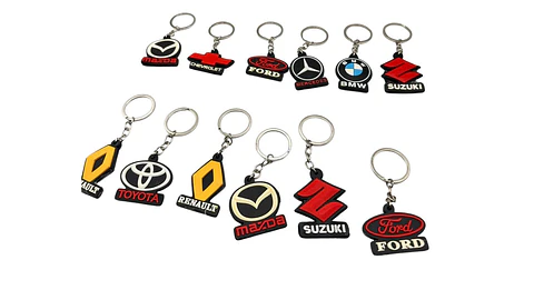 Llavero Marca Carro Caucho X12 Unidades
