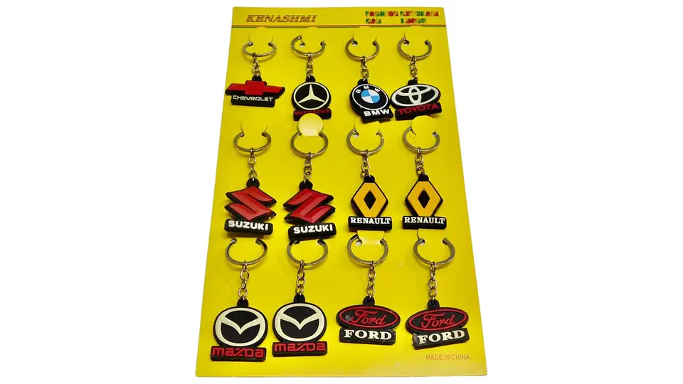 Llavero Marca Carro Caucho X12 Unidades 4