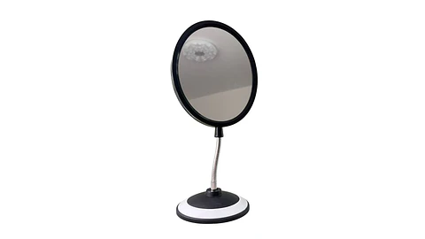 Espejo de Mesa Individual Base Negra Ajustable Elegante