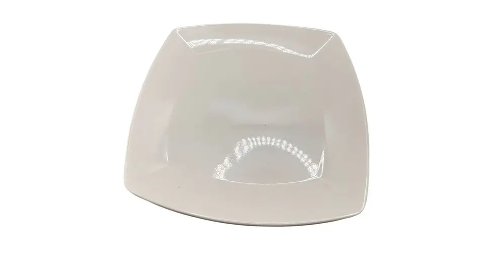 Plato Melamina Blanco Cuadrado Elegante 20 cm 4