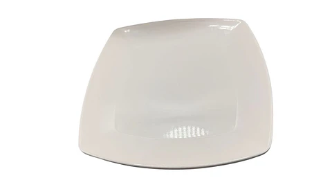 Plato Melamina Blanco Cuadrado Premium 23 cm
